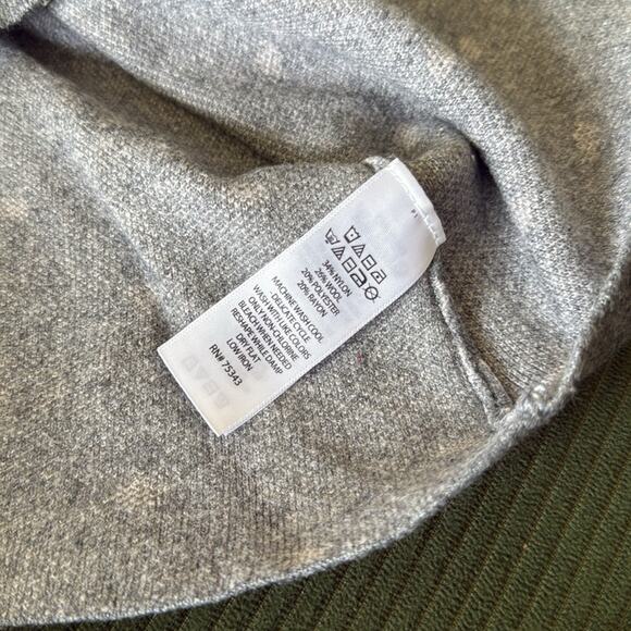 CYNTHIA ROWLEY GRAY BOAT NECK POLKA DOT SWEATER 3/4 SLEEVE SIZE XS - Picture 8 of 8